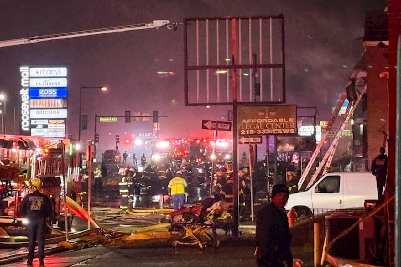 Medical jet crashes near Roosevelt Mall in Northeast Philadelphia in fiery scene