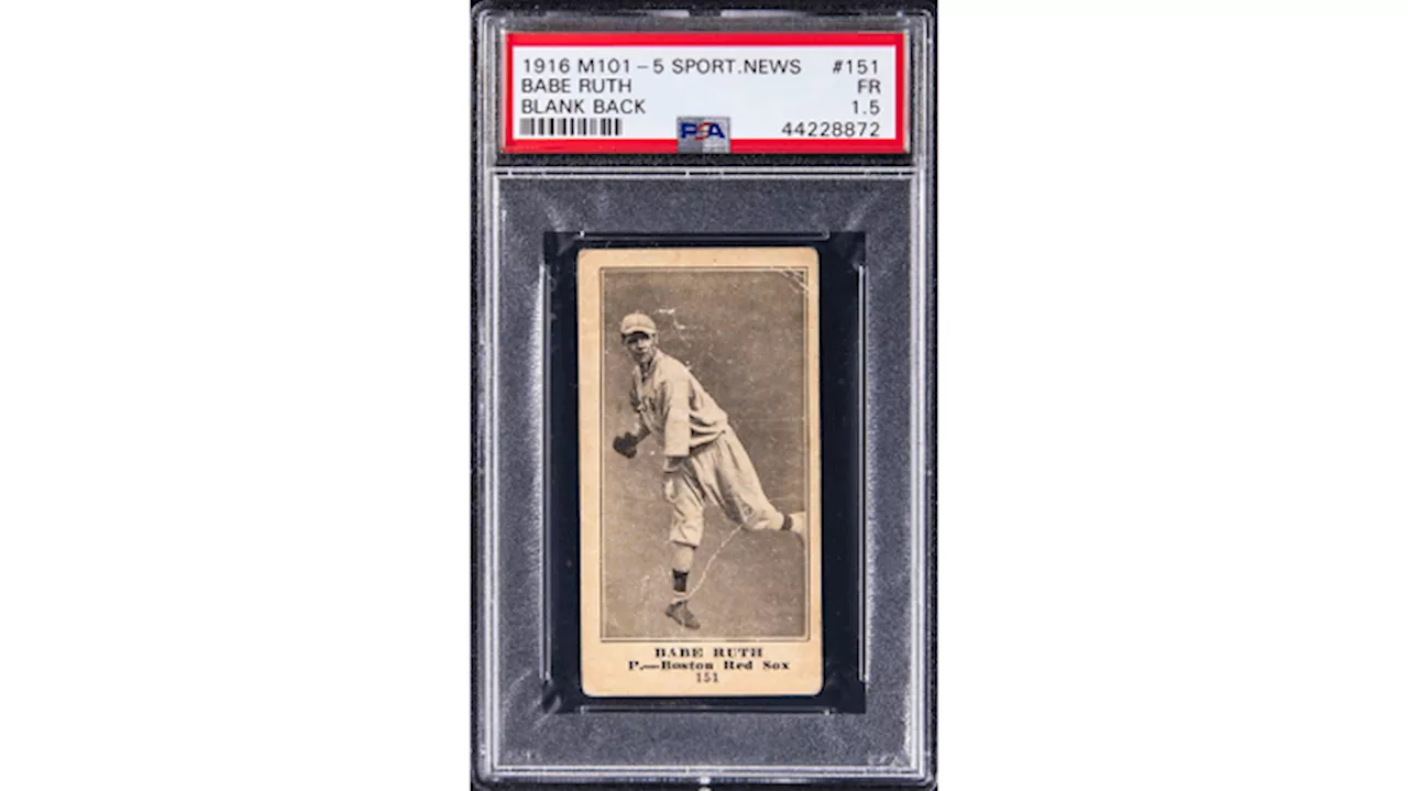 Ruth's 1916 Rookie Card Sells for $170,000 at Goldin Auction