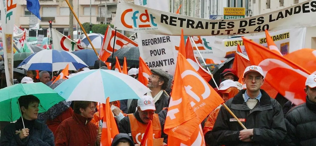 Des milliers mobilisés à Dax pour la défense des retraites, en 2003