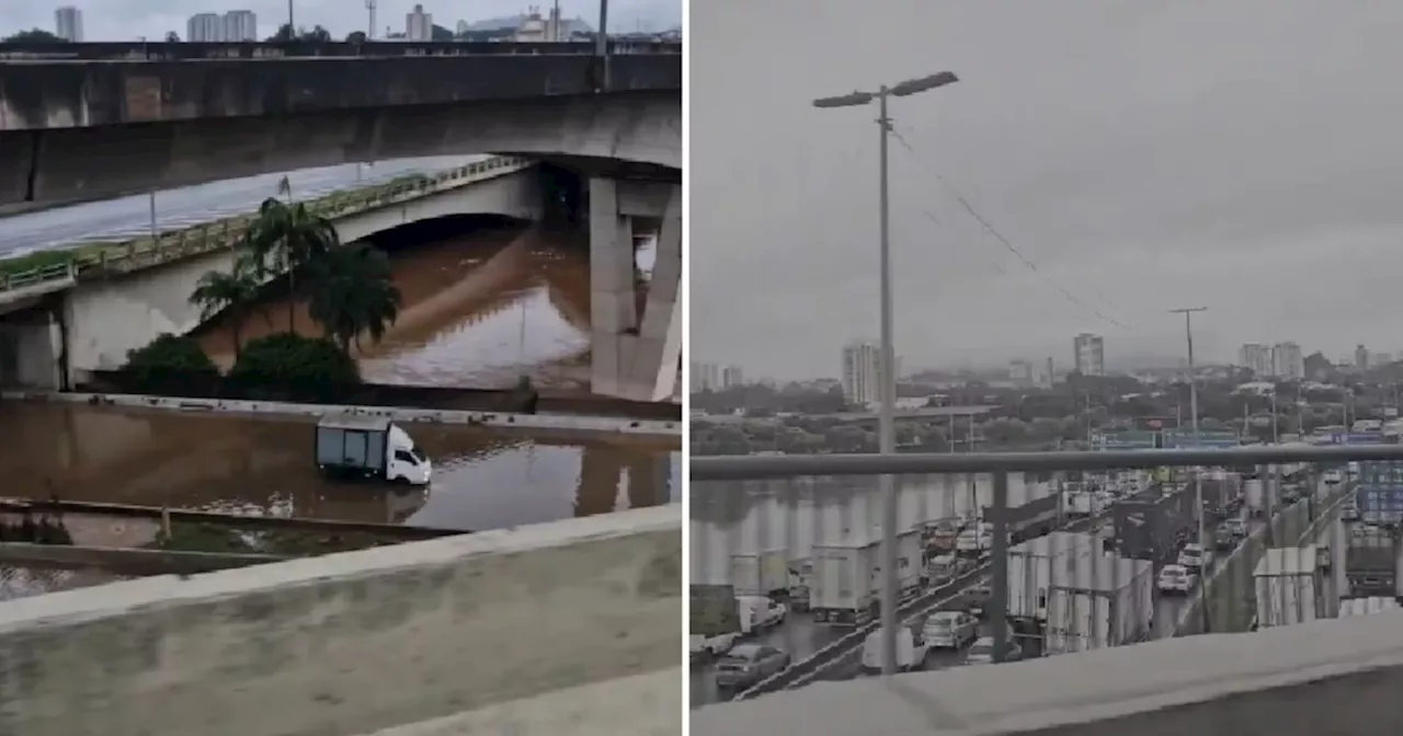 Chuvas fortes causam transtornos em Guarujá e São Paulo