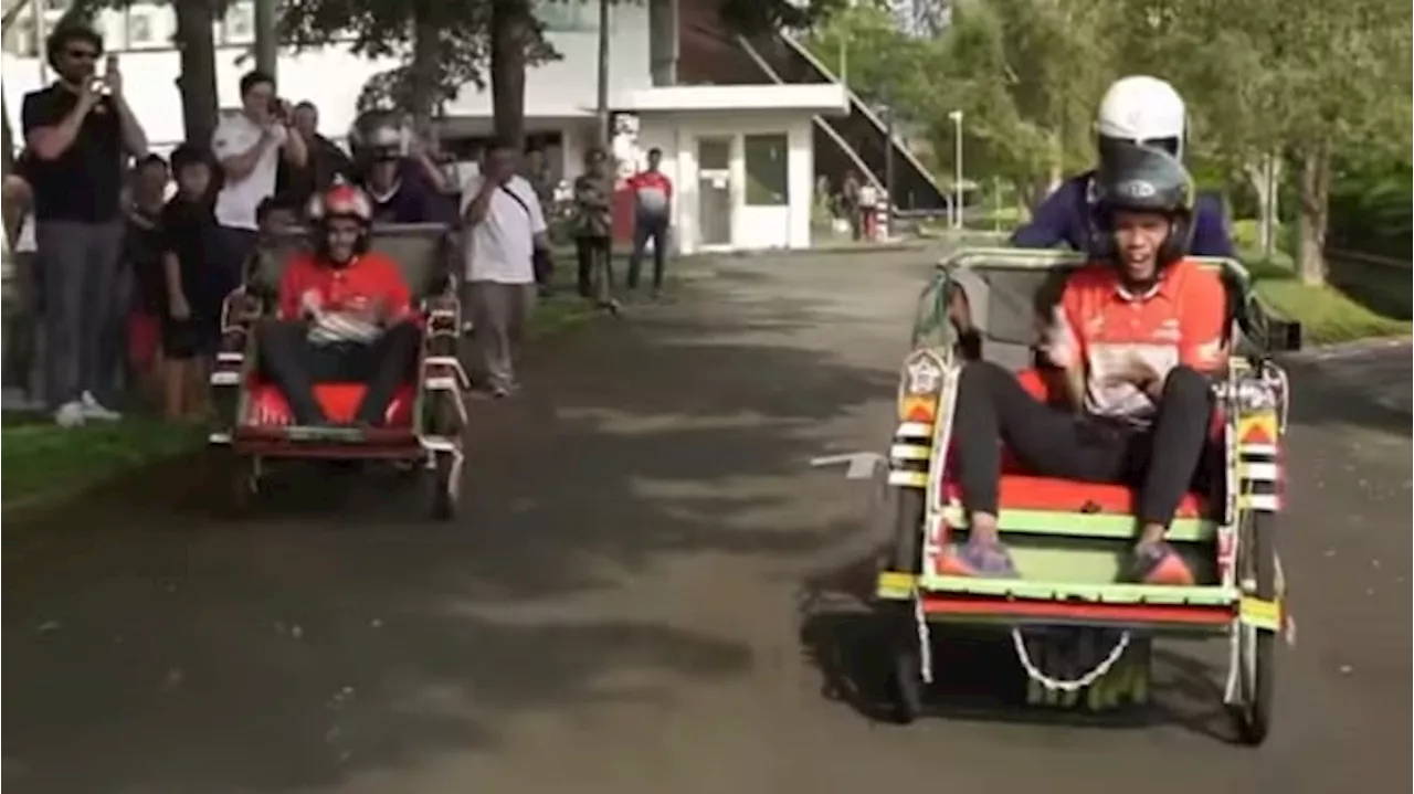 Adik Valentino Rossi Balapan Pakai Becak di Indonesia sebelum Rilis Tim Honda MotoGP 2025