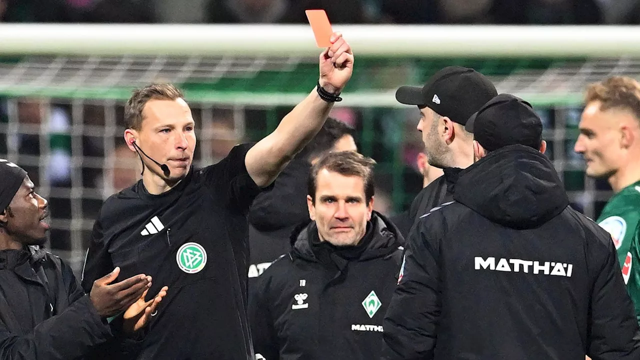 Werder Bremen siegt in turbulentem Spiel gegen Mainz, Trainer und zwei Innenverteidiger sehen Rot