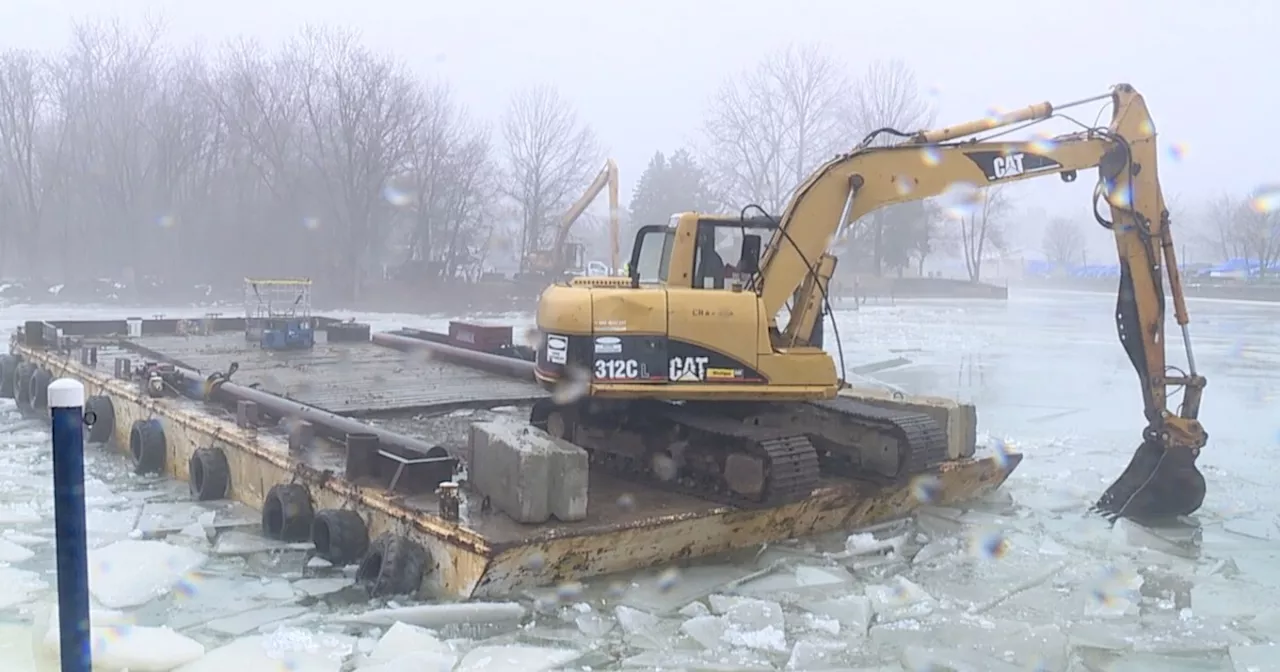 Ice Breaker Battles Frigid Temps, Rain in Vermilion to Prevent Flooding