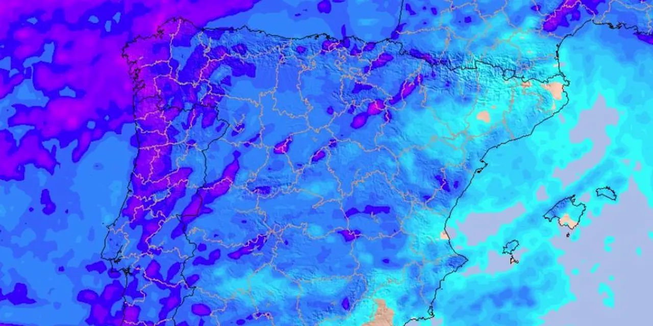 La Aemet avisa de la llegada de un frente de fuertes lluvias a España: estas son las zonas más afectadas