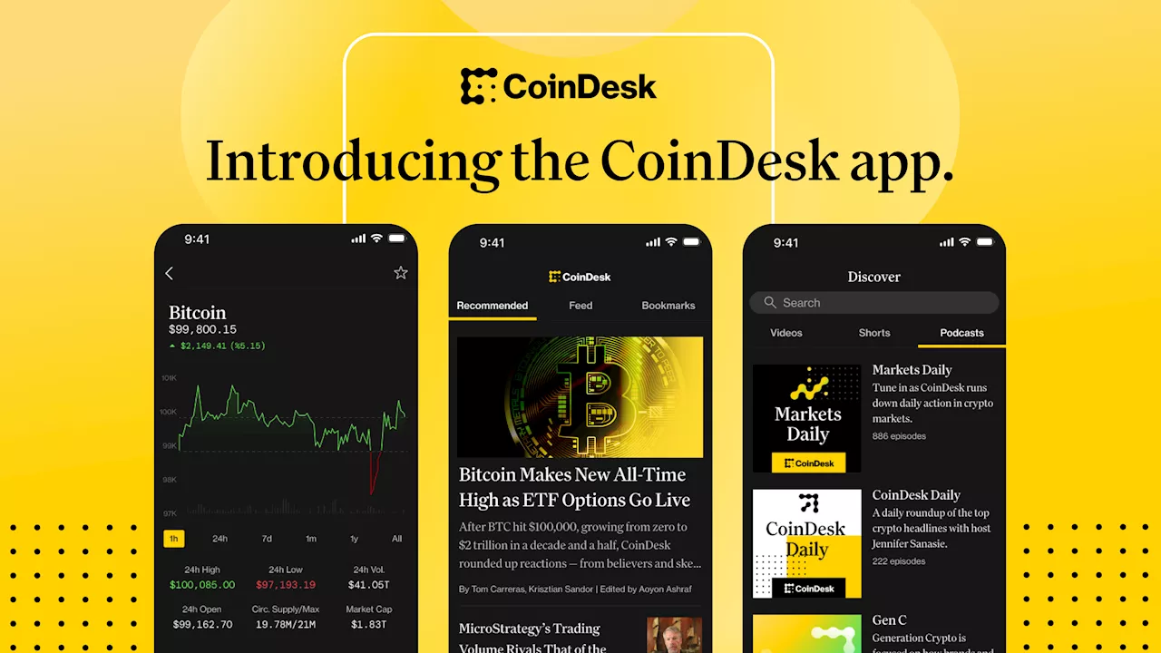 CoinDesk Launches New Mobile App for Crypto News and Insights