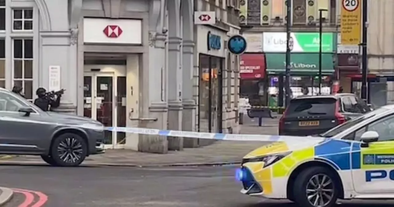 High street locked down amid HSBC police incident with armed stand-off