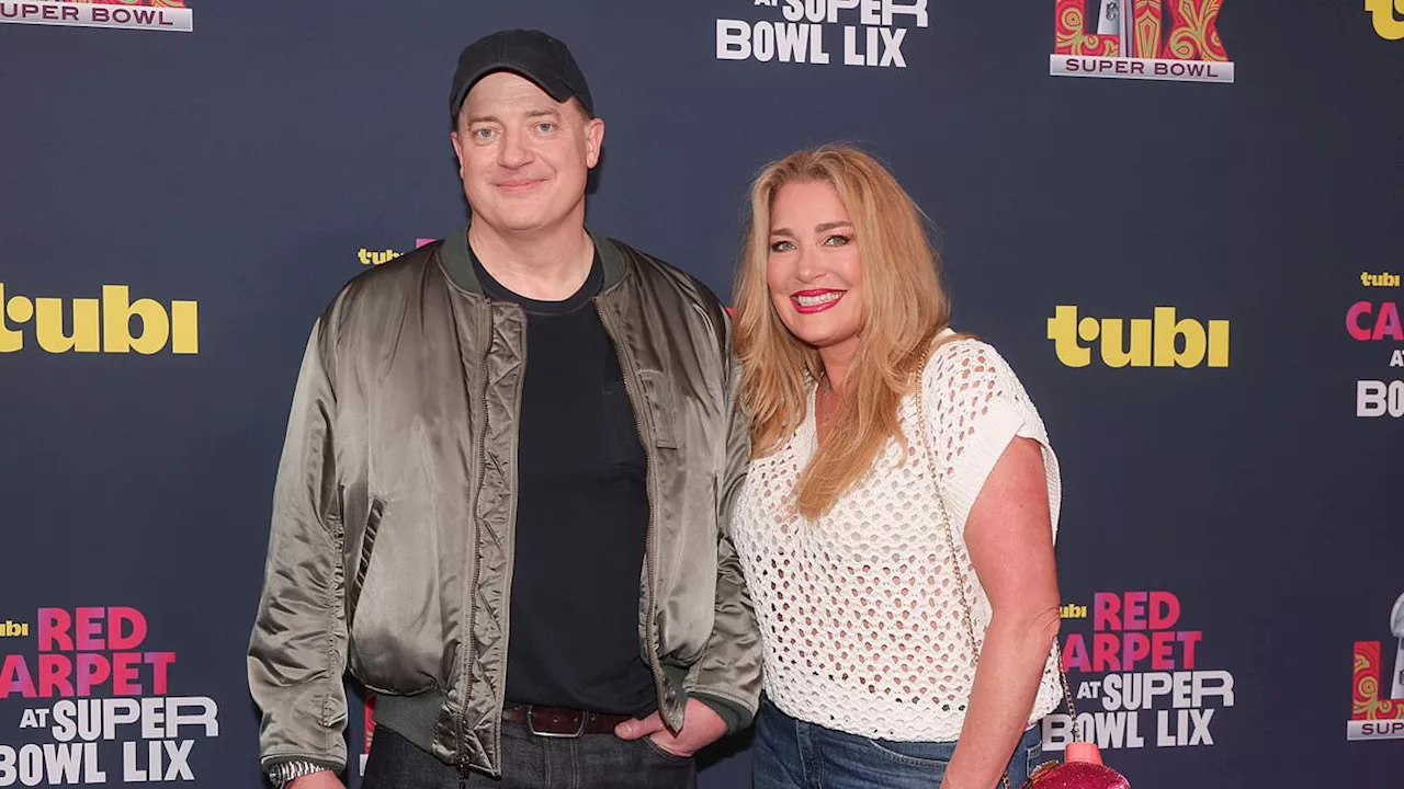 Brendan Fraser and Jeanne Moore Shine at Tubi Purple Carpet Party