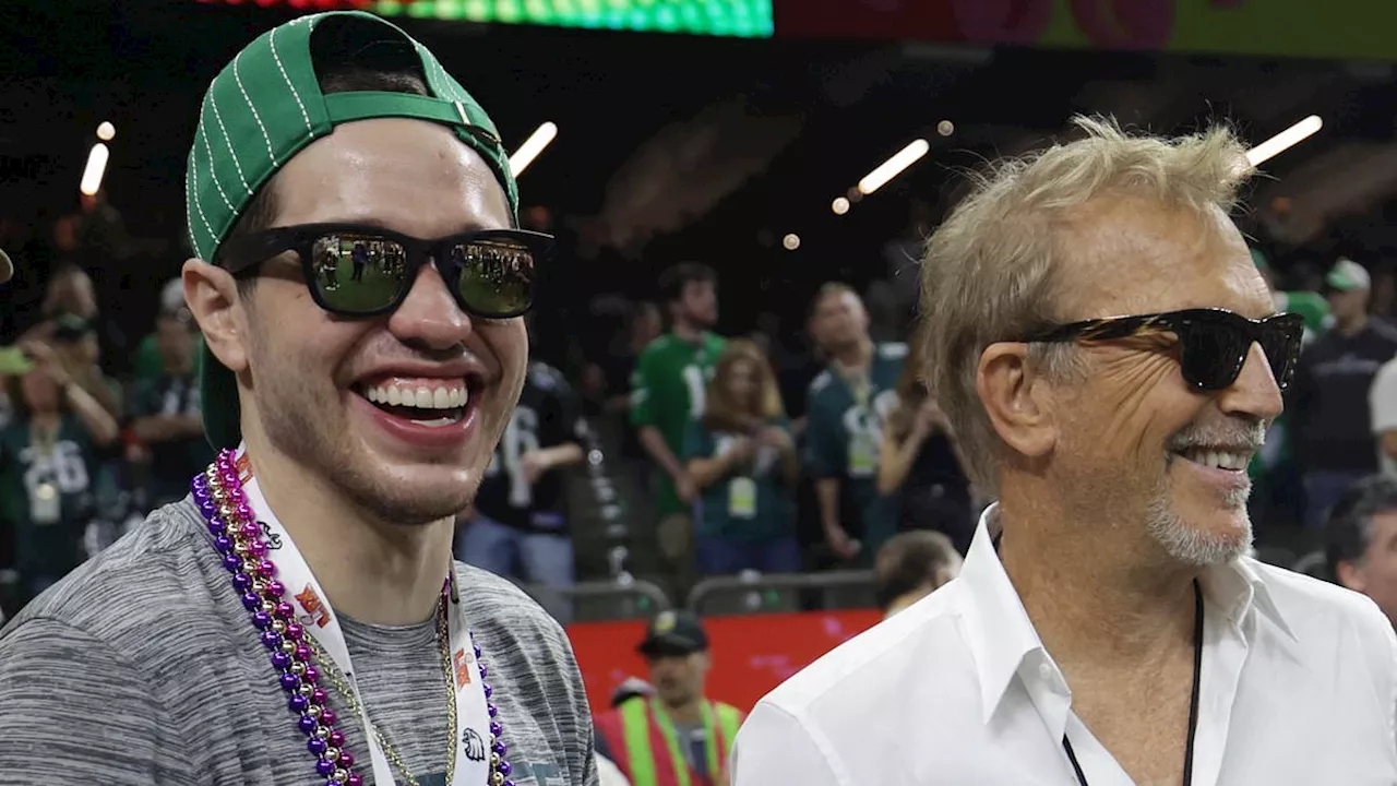 Kevin Costner and Pete Davidson's Unexpected Bromance Steals the Show at Super Bowl 2025