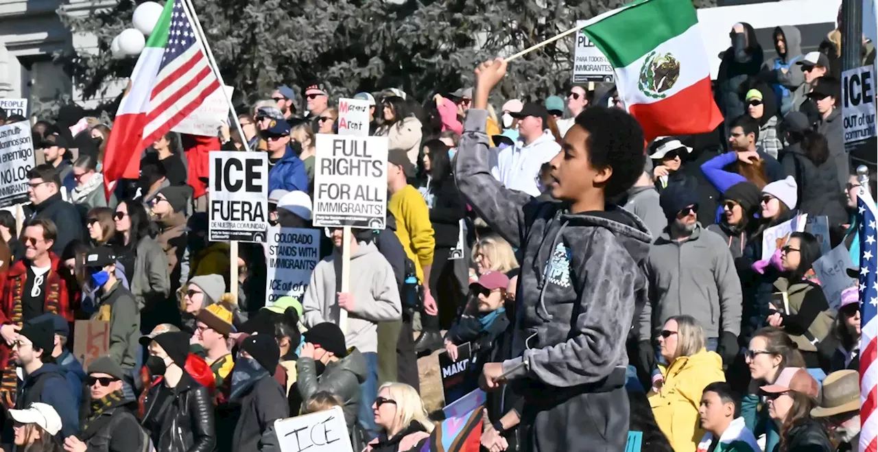 Hundreds Protest Against ICE at Colorado State Capitol