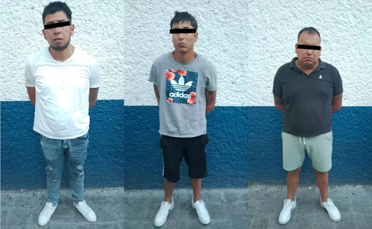 Detienen a 3 hombres en San Miguel Topilejo; tenían bolsas con droga, armas de fuego y un vehículo blindado