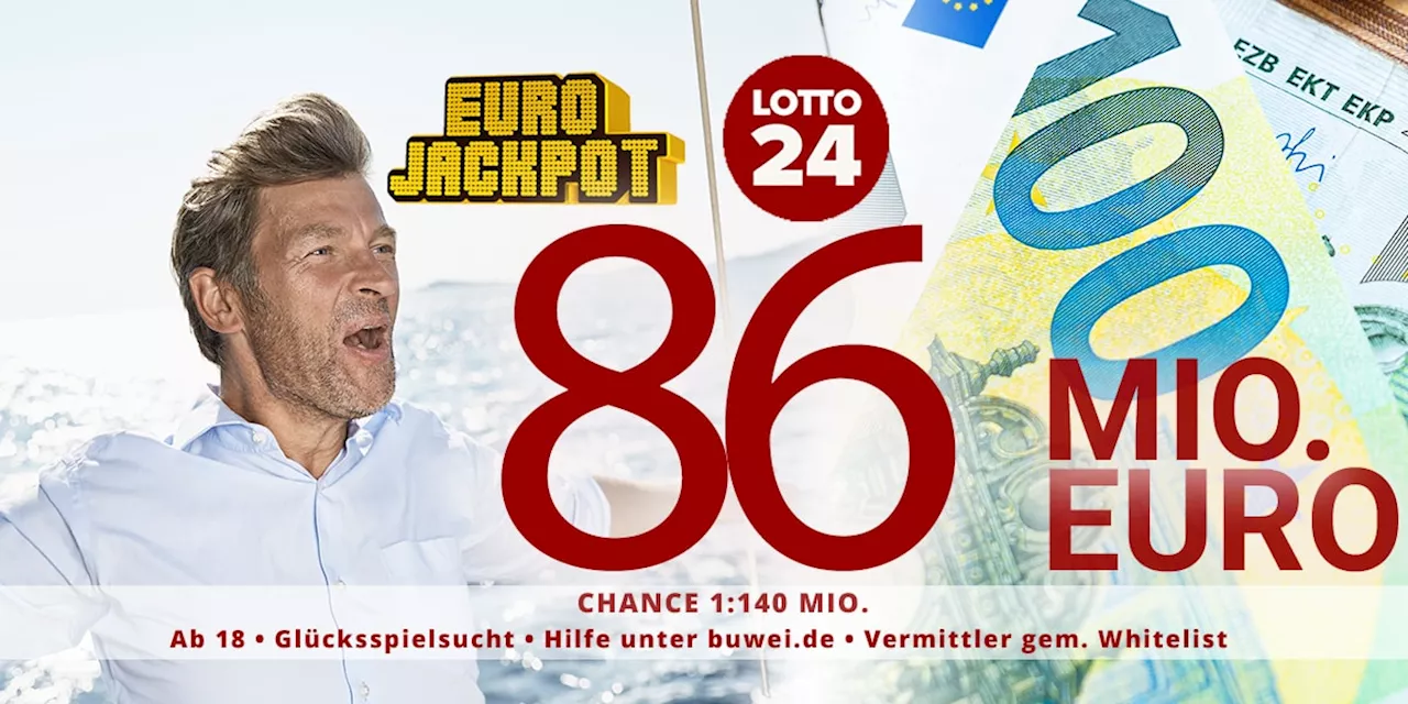 Eurojackpot steigt auf 86 Millionen Euro