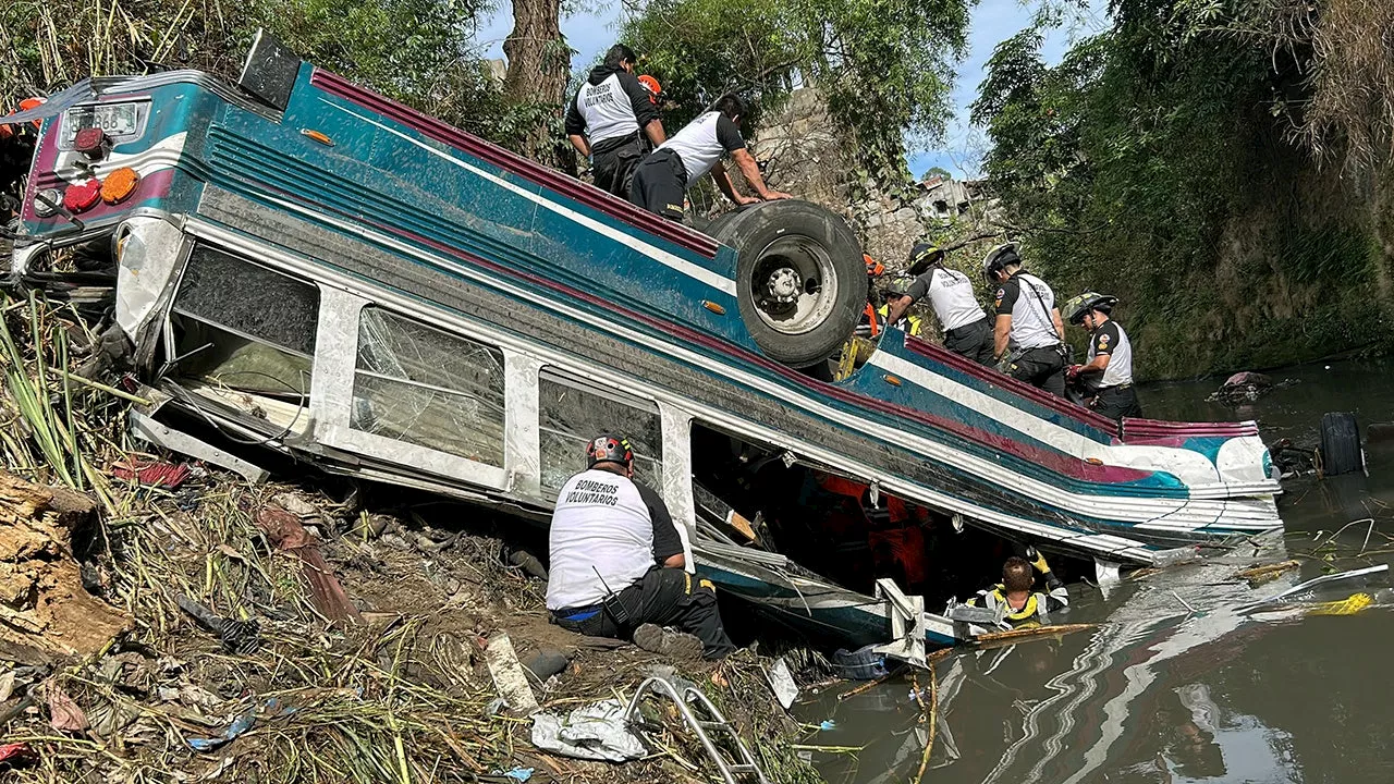 Bus Plunges Off Bridge in Guatemala, Killing Dozens