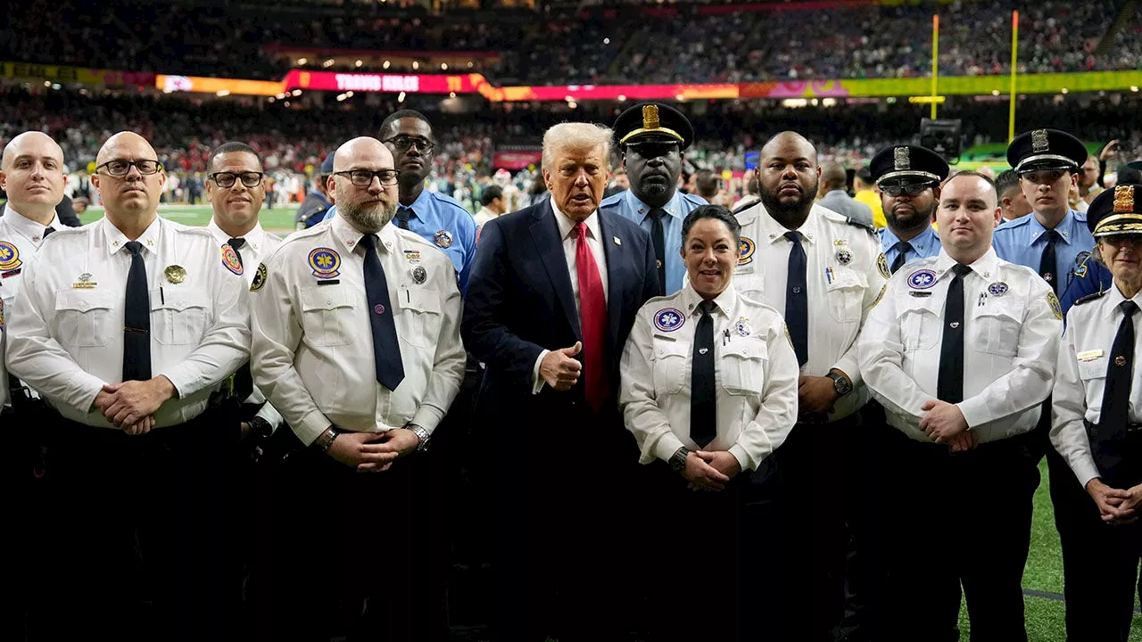 Trump Honors New Orleans Terror Attack Victims at Super Bowl