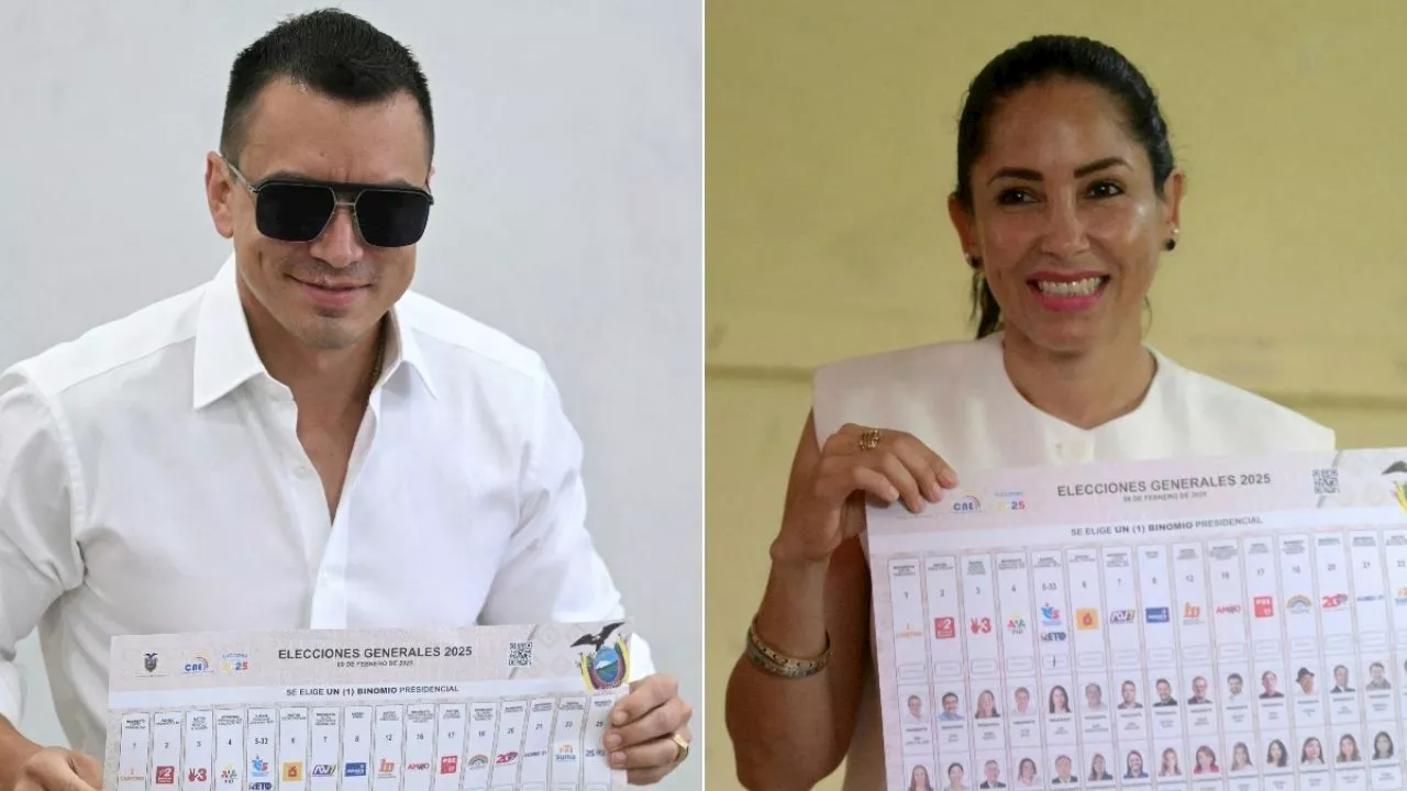 Daniel Noboa y Luisa González están separados por dos puntos, con el 40 % de votos escrutados