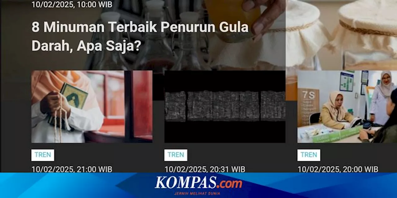 [POPULER TREN] Minuman Penurun Gula Darah Tinggi | Tempat Bisnis Thailand Tolak Turis Israel