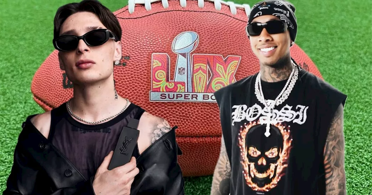 Peso Pluma y Tyga hacen una apuesta en el Super Bowl 2025