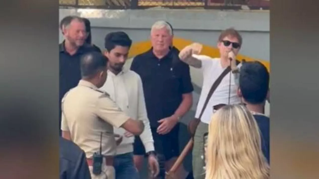 Ed Sheeran interrotto dalla polizia durante un concerto flash a Bengaluru