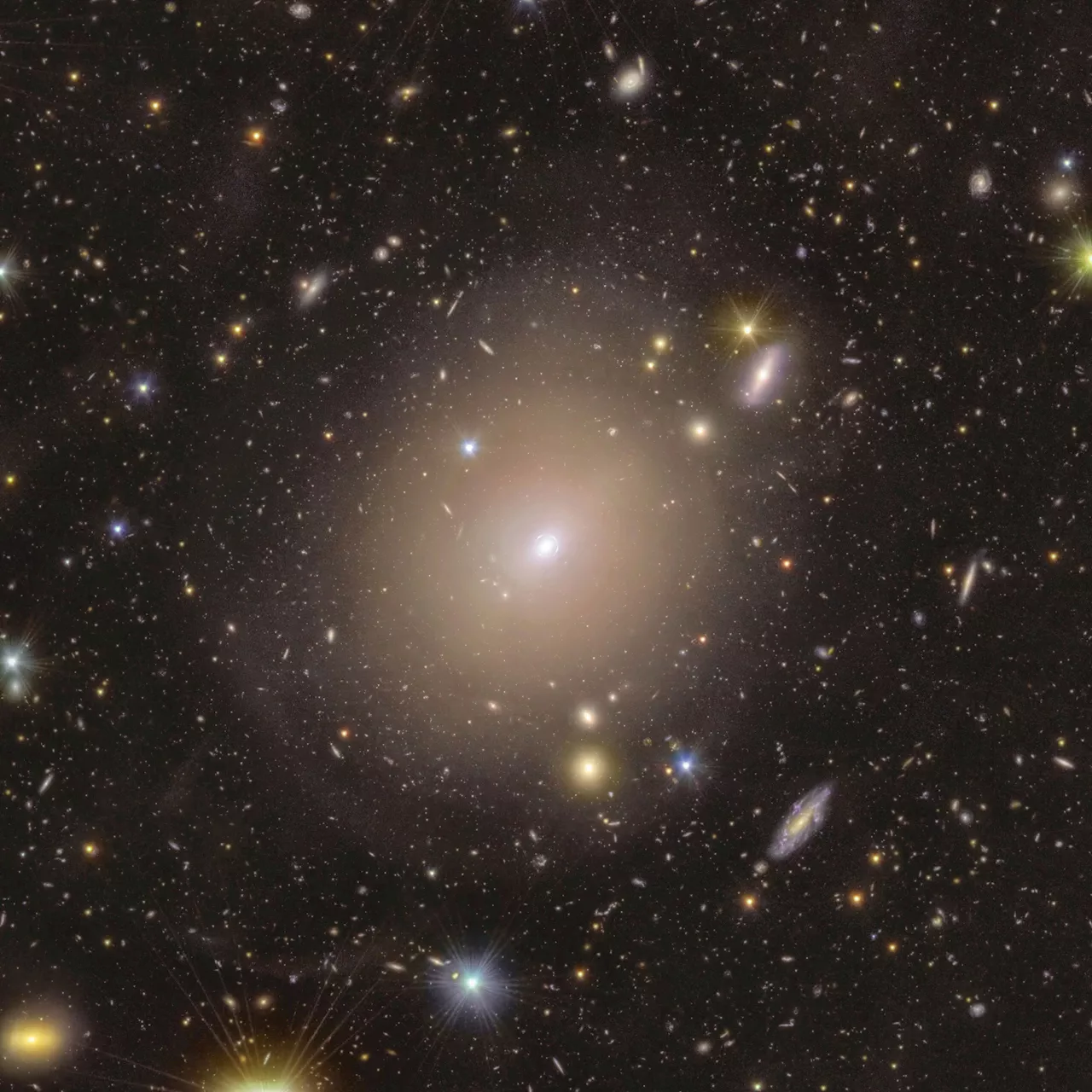 Euclid Telescope Captures Stunning Einstein Ring Around Distant Galaxy