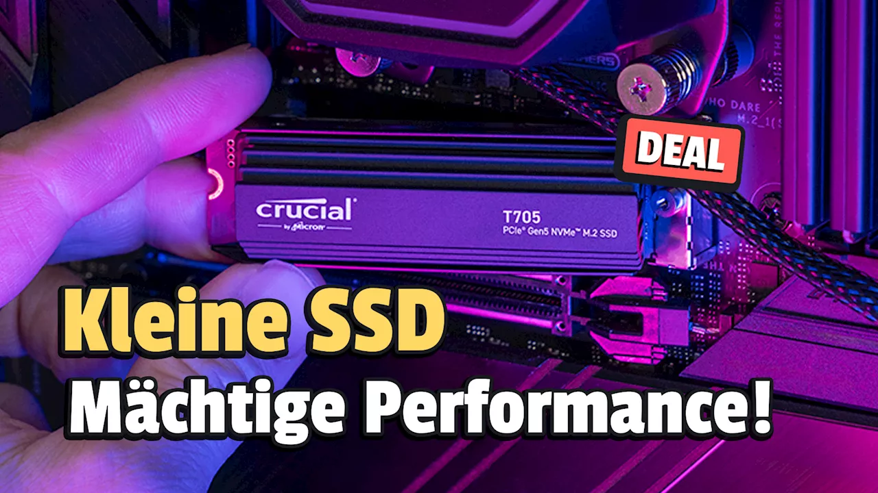 Crucial T705 NVMe Gen5 SSD mit 66% Rabatt bei Amazon - Performance-Wunder zum Schnäppchenpreis