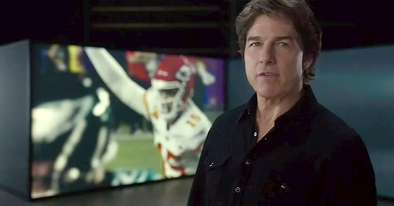 Tom Cruise, 62, reveals strikingly smooth face during the Super Bowl