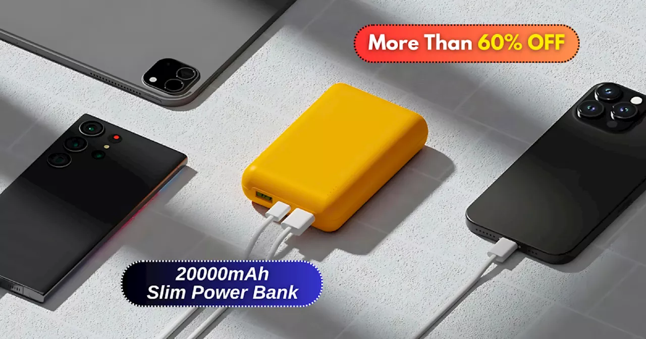 कम कीमत पर 20000mAh Slim Power Bank की खरीदारी का मौका! 60% तक डिस्काउंट