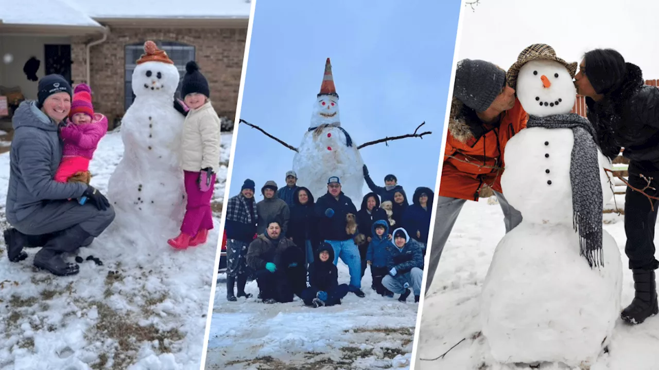 North Texas Embraces Snowy Fun with Whimsical Snowman Creations