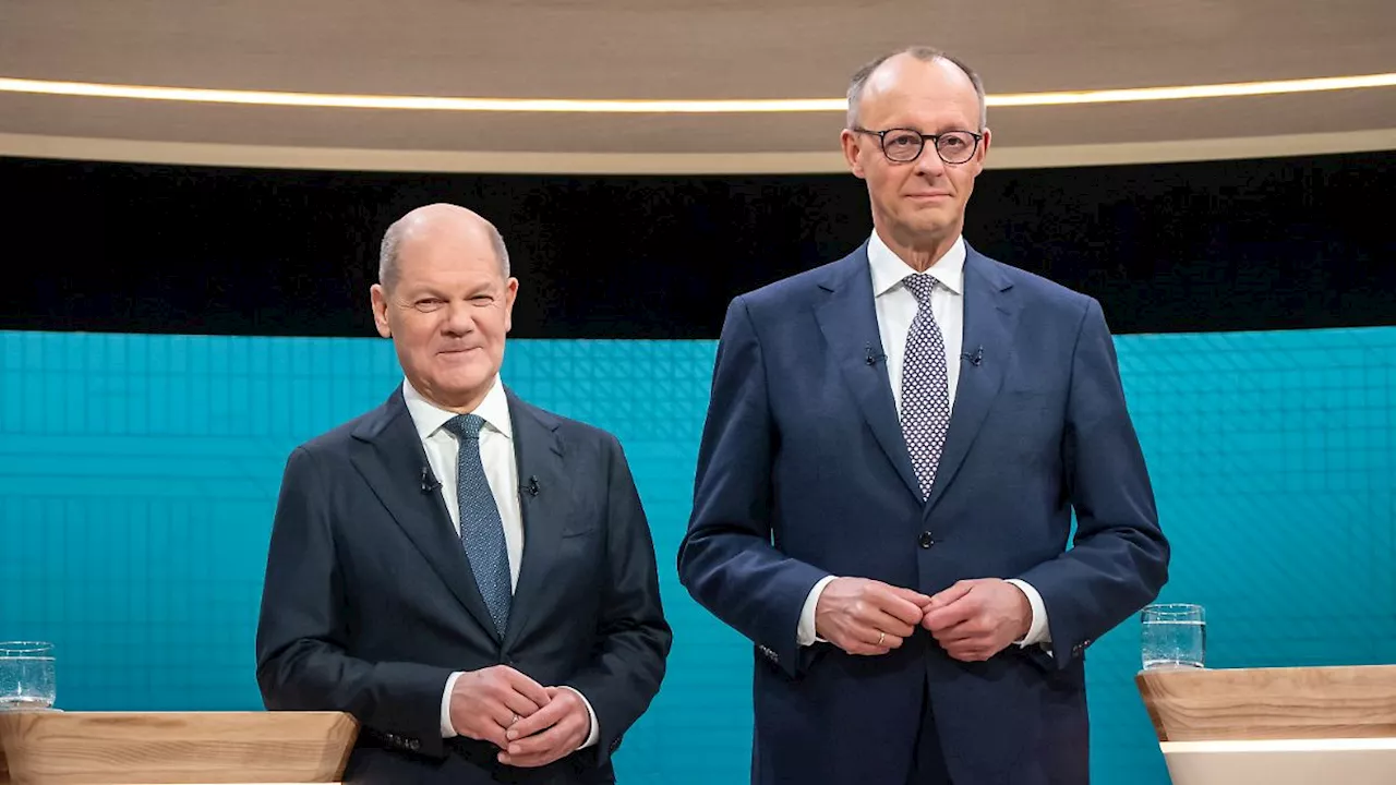 TV-Duell Scholz vs. Merz: Der Amtsinhaber in der Defensive