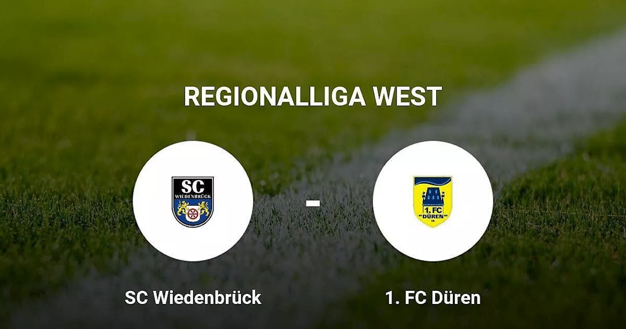 SC Wiedenbrück besiegt 1. FC Düren in spannenden Regionalliga-Duell