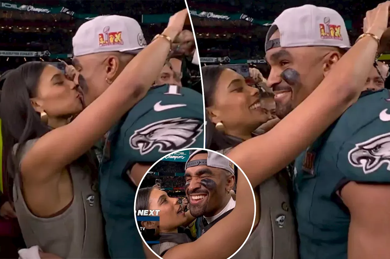 Jalen Hurts Wins Super Bowl MVP, Celebrates with Fiancée