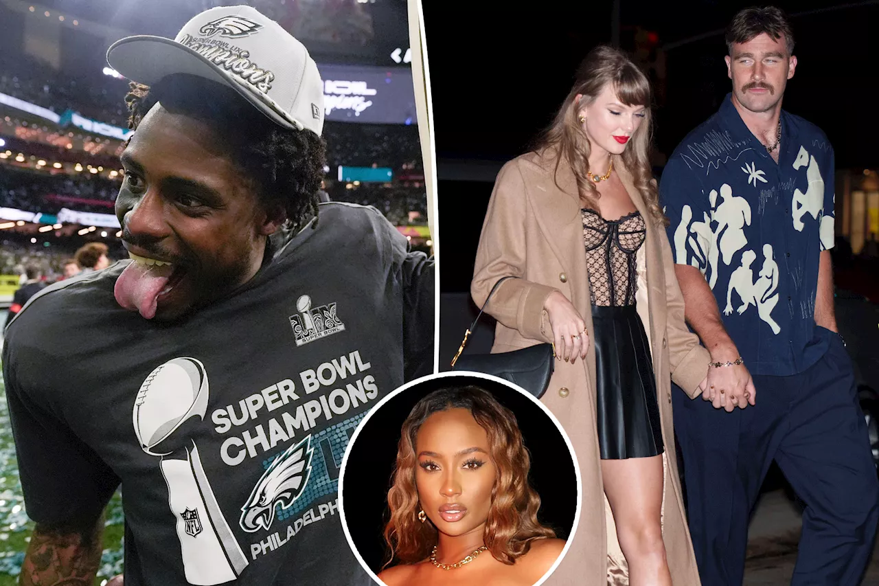 Eagles safety trolls Travis Kelce and Taylor Swift's relationship after devastating Super Bowl blowout: 'Should've stayed' with Kayla Nicole