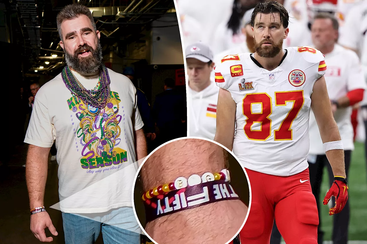 Jason Kelce Cheers for Brother Travis at Super Bowl with Subtle Accessory