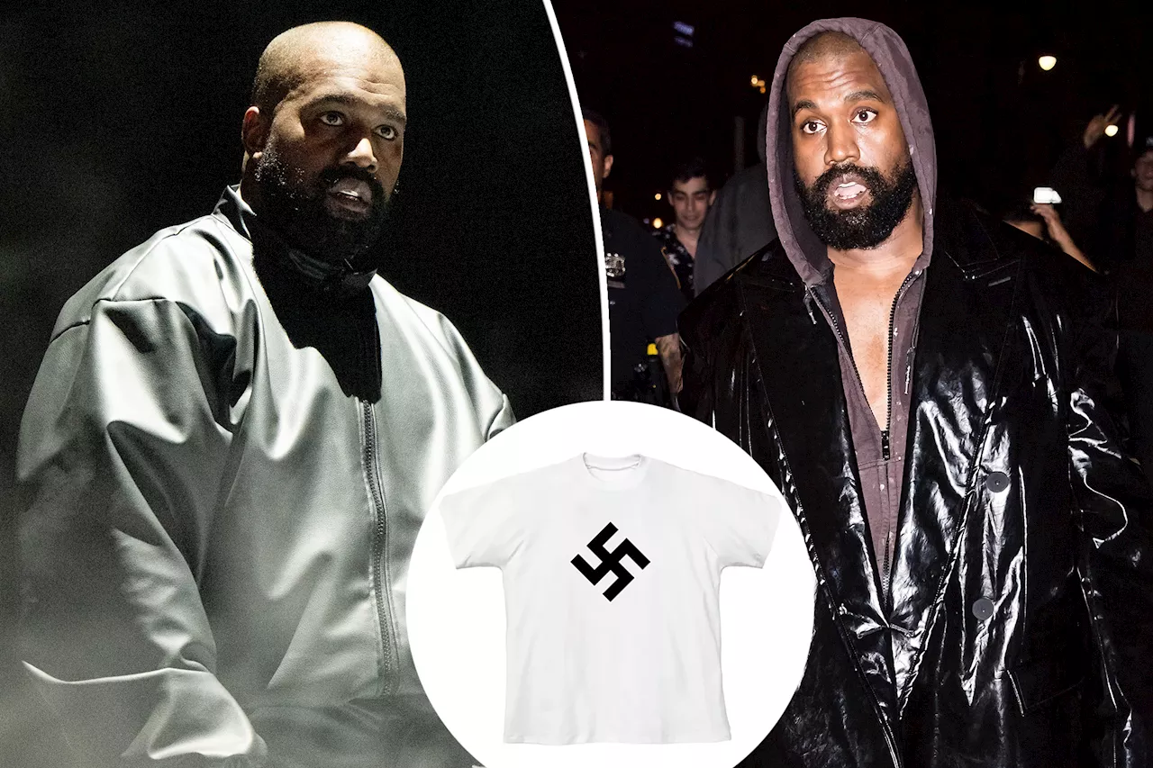 Kanye West Sparks Outrage With Super Bowl Ad Featuring Swastika T-Shirt