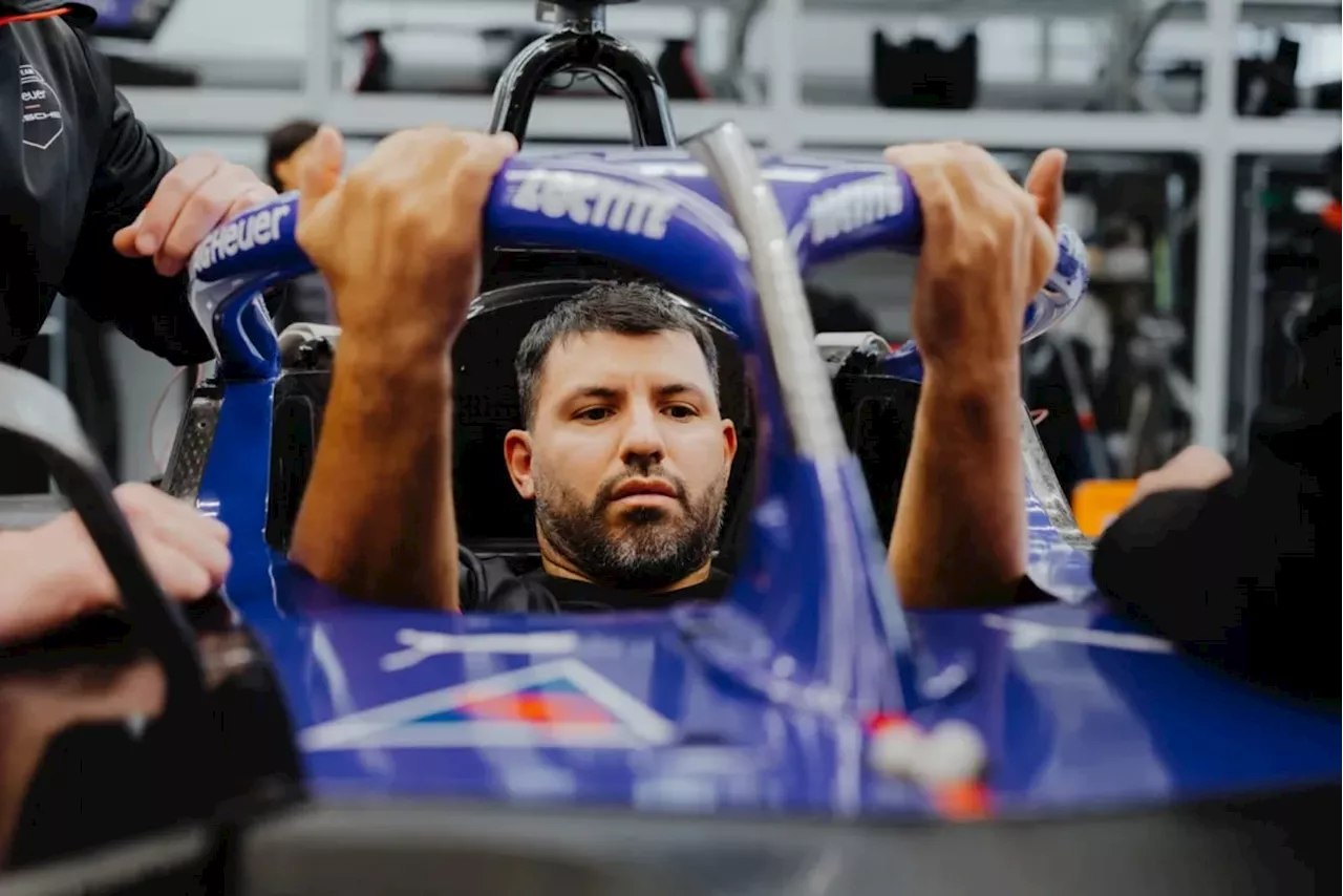 Sergio Agüero pilota carro da Porsche na Fórmula E em Miami