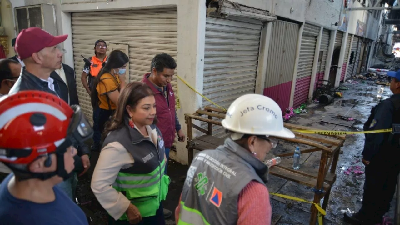 Brugada se compromete a evitar otro incendio en la Central de Abasto