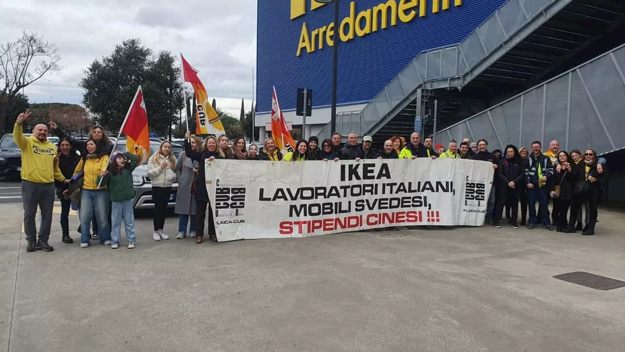 Nuovo sciopero Ikea Anagnina: lavoratori protestano contro le politiche aziendali