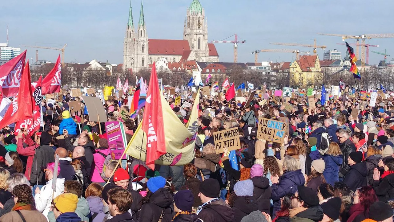 Proteste in ganz Deutschland: Hunderttausende demonstrieren für die Demokratie