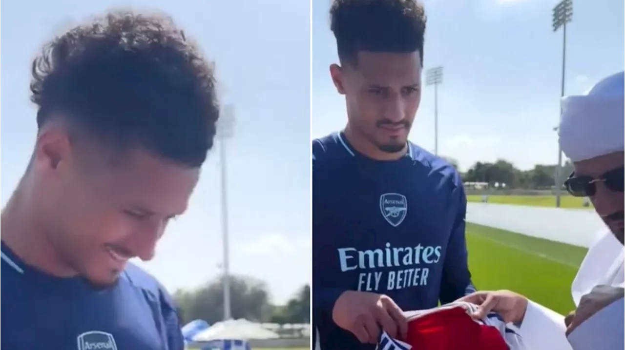 William Saliba's reaction after fan mentions Real Madrid transfer has got Arsenal supporters talking