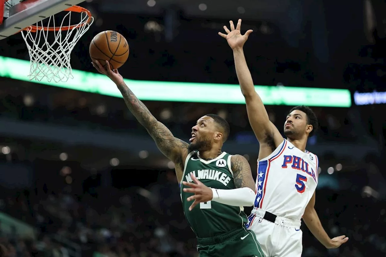 Lillard's 43 Points Power Bucks Past 76ers