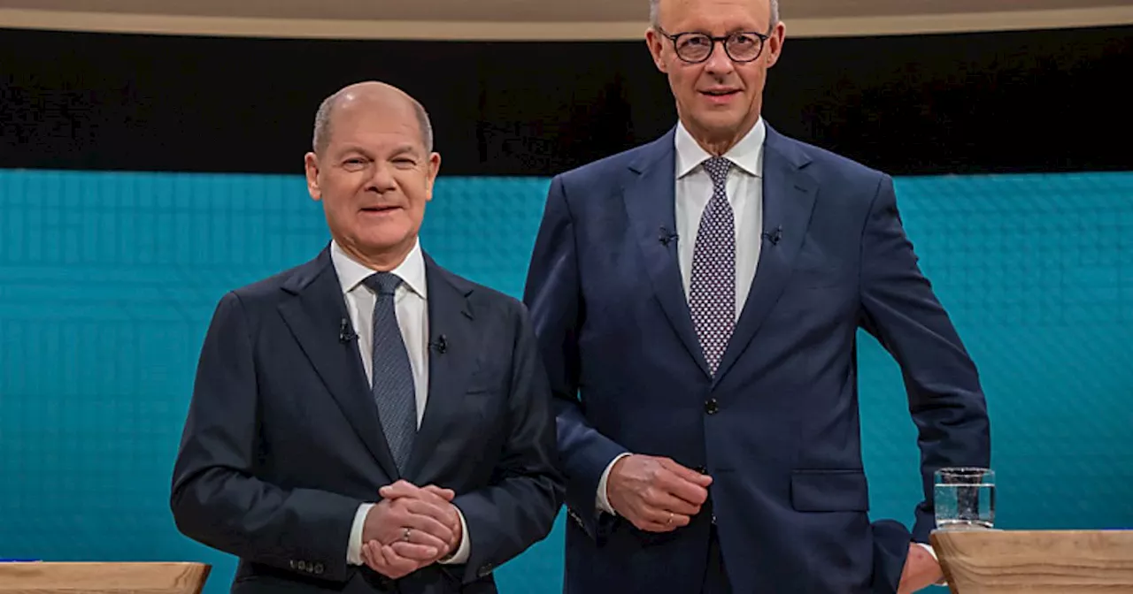 Umfrage: Scholz gewann deutsches TV-Duell gegen Merz knapp