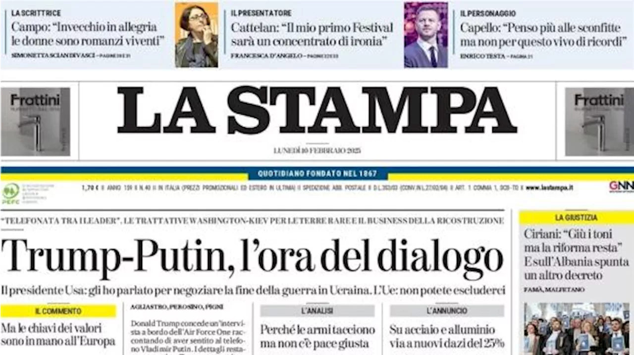 Non solo trofei. La Stampa in prima pagina con Capello: 'Penso più alle sconfitte'