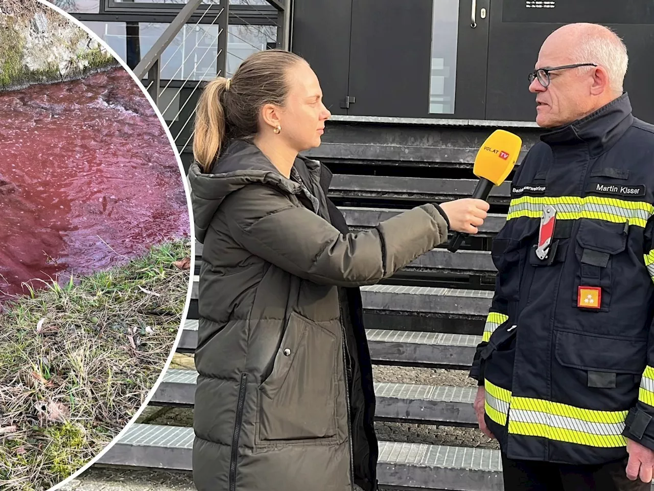 Das steckt hinter dem rot verfärbten Fischbach in Dornbirn