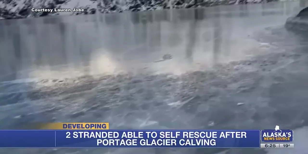 Eyewitness describes moments before glacier calving event that left two stranded