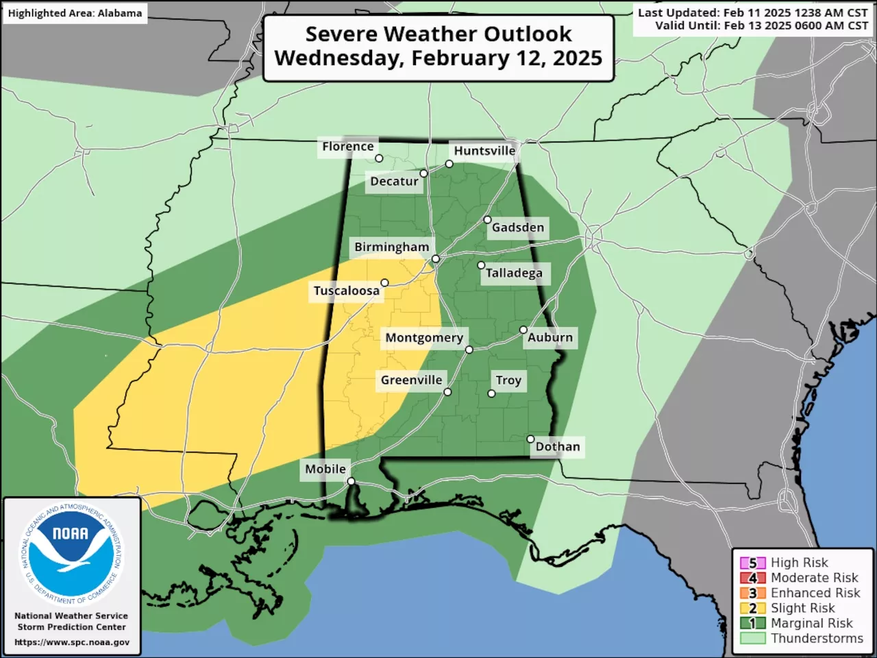 Dangerous Storms Expected to Hit Alabama This Week