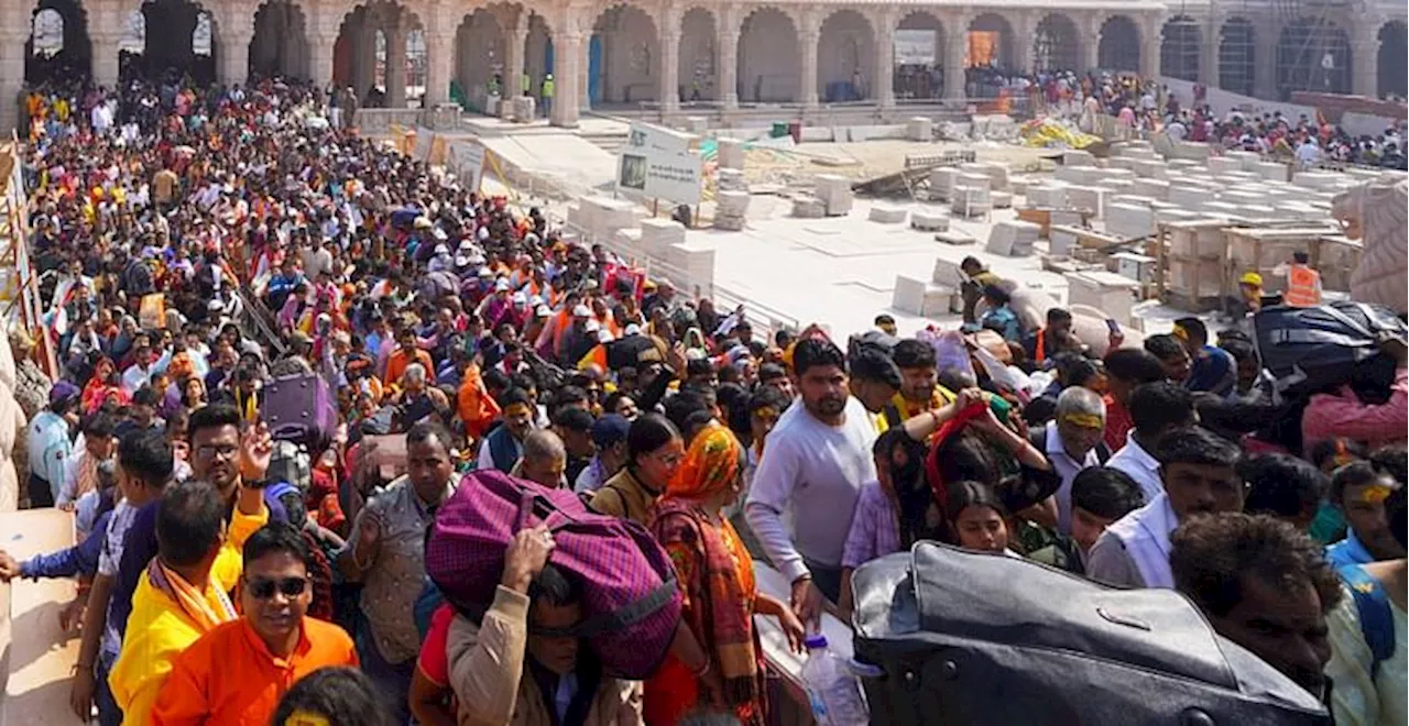 राम मंदिर में श्रद्धालुओं की भीड़ का प्रबंधन कठिन