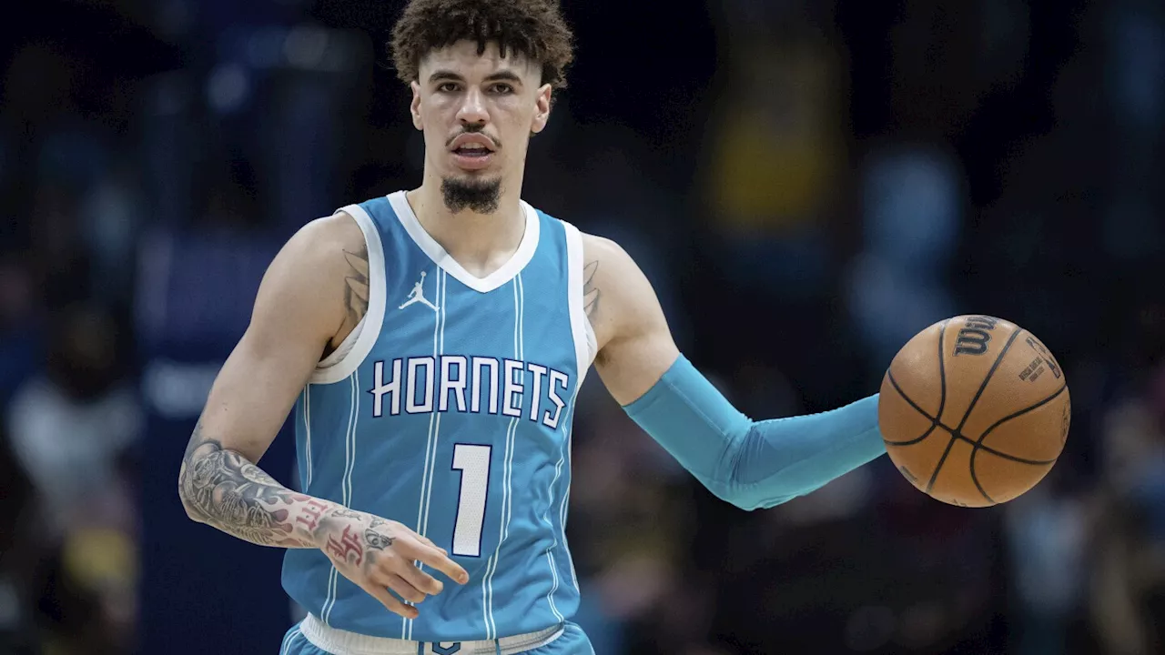 LaMelo Ball misses second half of Hornets' game against Brooklyn with right ankle soreness