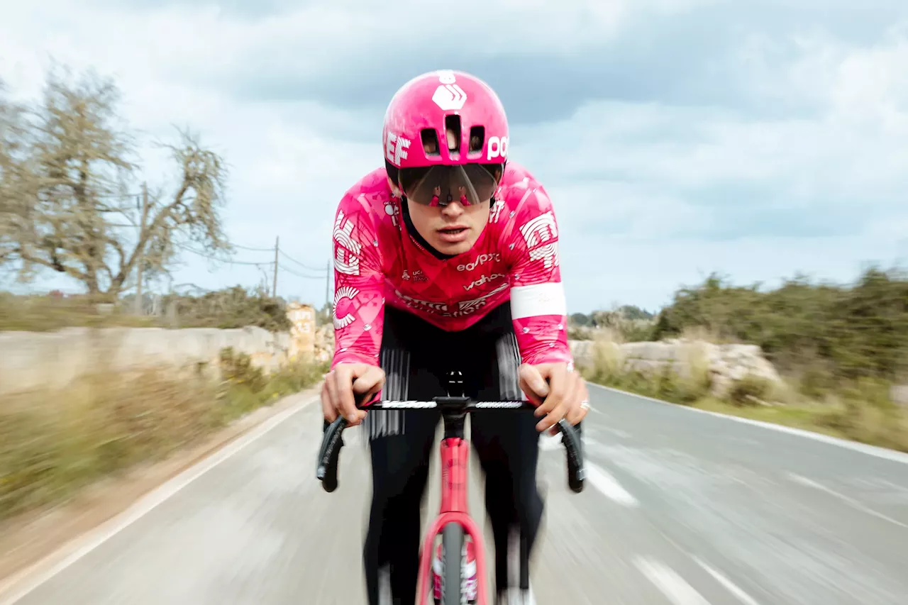 POC Procen Air EF Pro Cycling Helmet: Pink Performance Boost