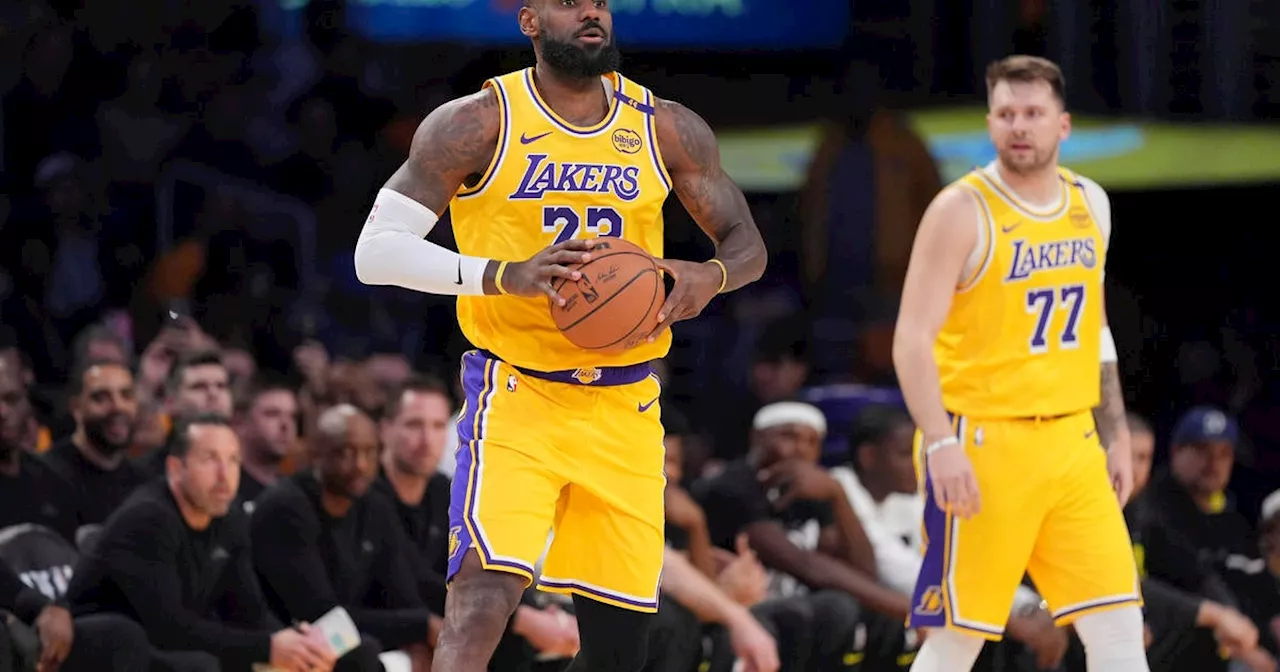 LeBron, Reaves and Hachimura score more than 20 in Lakers 132-113 win over Jazz as Dončić makes debut