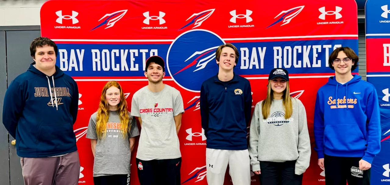 Six Bay High School Athletes Sign to Compete at College Level