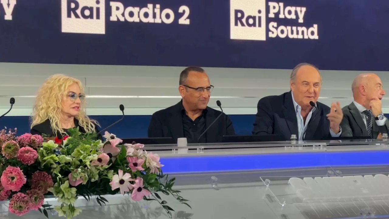 Gerry Scotti e Antonella Clerici co-conduttori della prima serata del Festival di Sanremo 2025