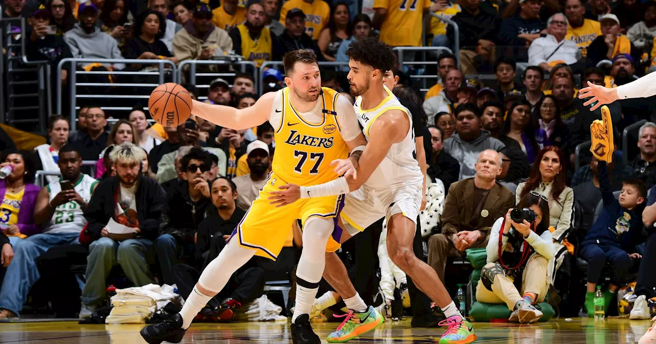 Luka Doncic brilla con i Lakers nell'esordio: 14 punti e facile vittoria contro gli Jazz